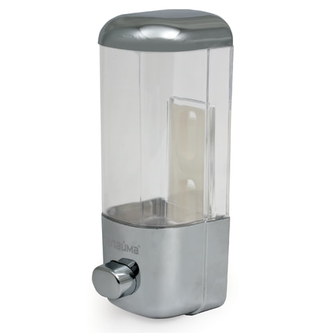 Диспенсер для жидкого мыла Лайма, 500мл, ABS-пластик серебристый (601793), 50шт.