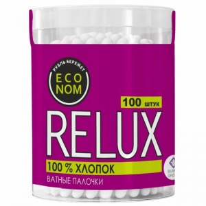 Палочки ватные Relux, 100шт. в упаковке (стакан), 24 уп.