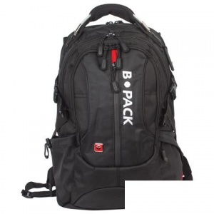 Рюкзак дорожный B-Pack S-08, влагостойкий, черный, 500x320x170мм, отд. для ноутбука (226955)