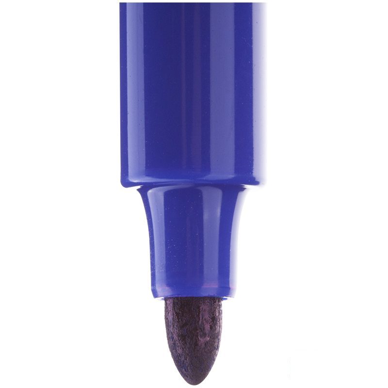 Маркер перманентный (нестираемый) Crown Multi Marker Slim (2мм, круглый наконечник, синий) (P-505)