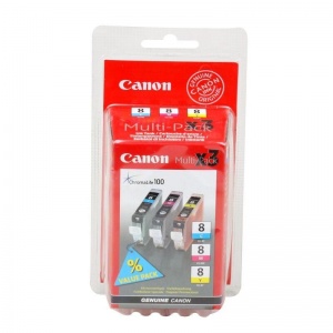 Картридж оригинальный Canon CLI-8CMY (3x640 страниц) цветной набор (0621B029)