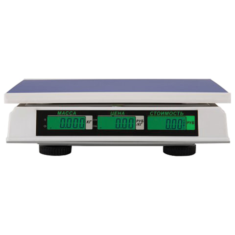Весы торговые Mercury M-ER 326AC-32.5 LCD, 0.1-32кг, платформа 325x230мм, без стойки