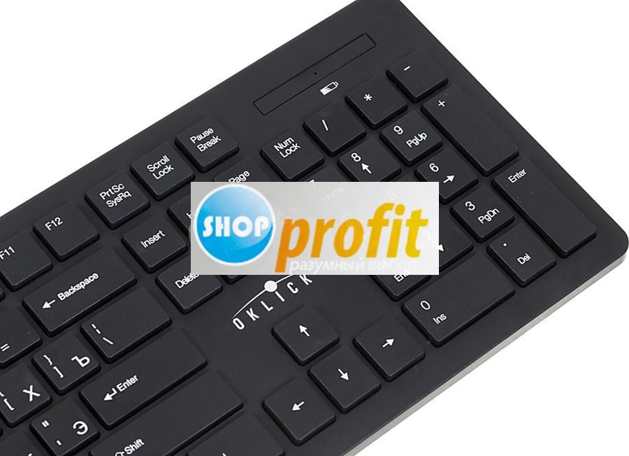 Набор клавиатура+мышь Oklick 250M, беспроводной, USB, черный (MK5301)
