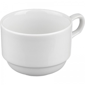 Чашка фарфоровая чайная Башкирский фарфор "Браво" белая, 200мл, 1шт.