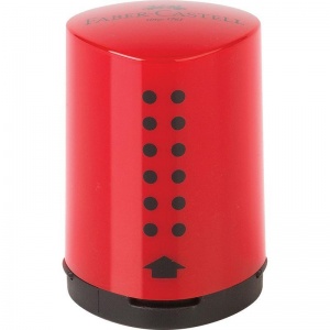 Точилка ручная пластиковая Faber-Castell Grip 2001 Mini (1 отверстие, с контейнером) красная/синяя, 10шт. (183710)