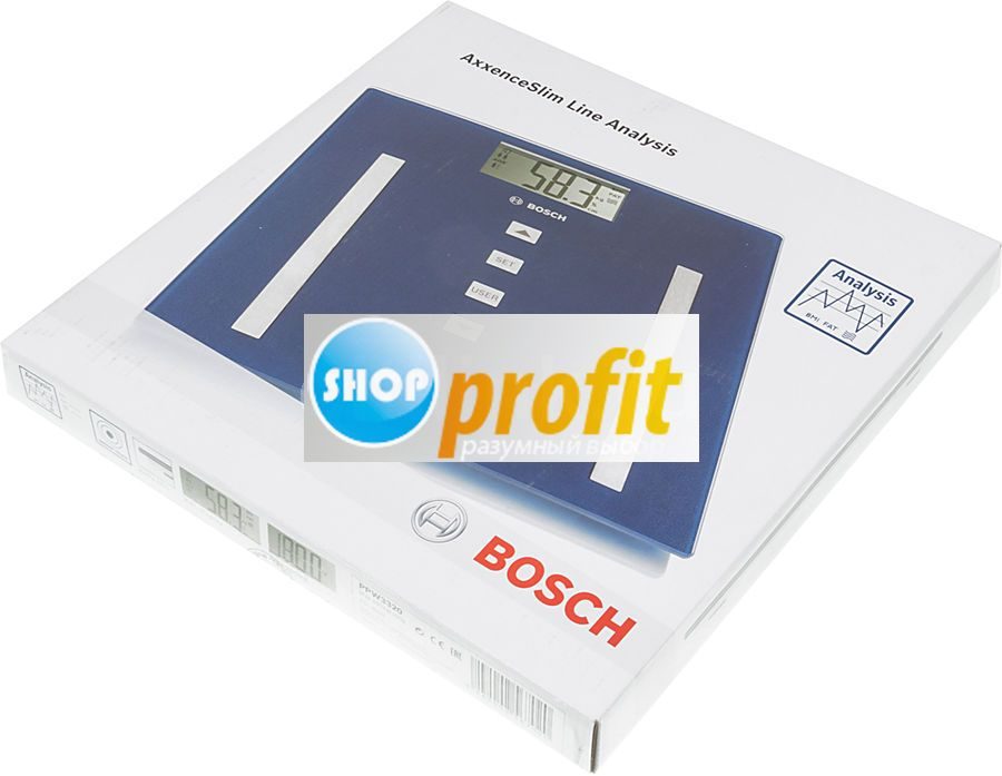 Весы напольные Bosch PPW3320, до 180кг, цвет синий (PPW3320)