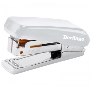 Степлер Berlingo Comfort мини, №24/6 - 26/6, до 20 листов, пластиковый корпус, белый (DSn_20361)