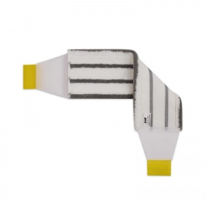 Насадка МОП для швабры-флаундера (плоской) SYR микрофибра 40x15см, белая/желтая