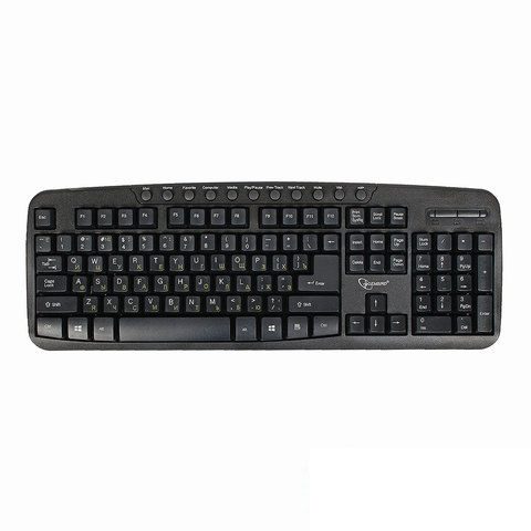 Набор клавиатура+мышь Gembird KBS-7003, беспроводной, 11 дополнительных клавиш, мышь 3 кнопки + 1 колесо, черный