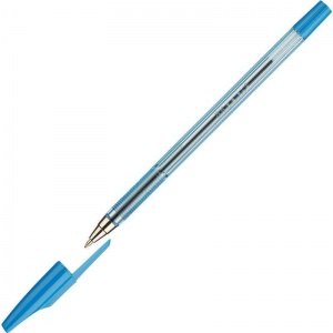 Ручка шариковая Beifa AA 927 (0.5мм, синий цвет чернил, корпус прозрачный) 1шт. (AA927-BL)