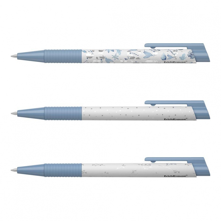 Ручка шариковая автоматическая Erich Krause Frozen Beauty Matic&Grip (0.7мм, синий цвет чернил) 24шт.