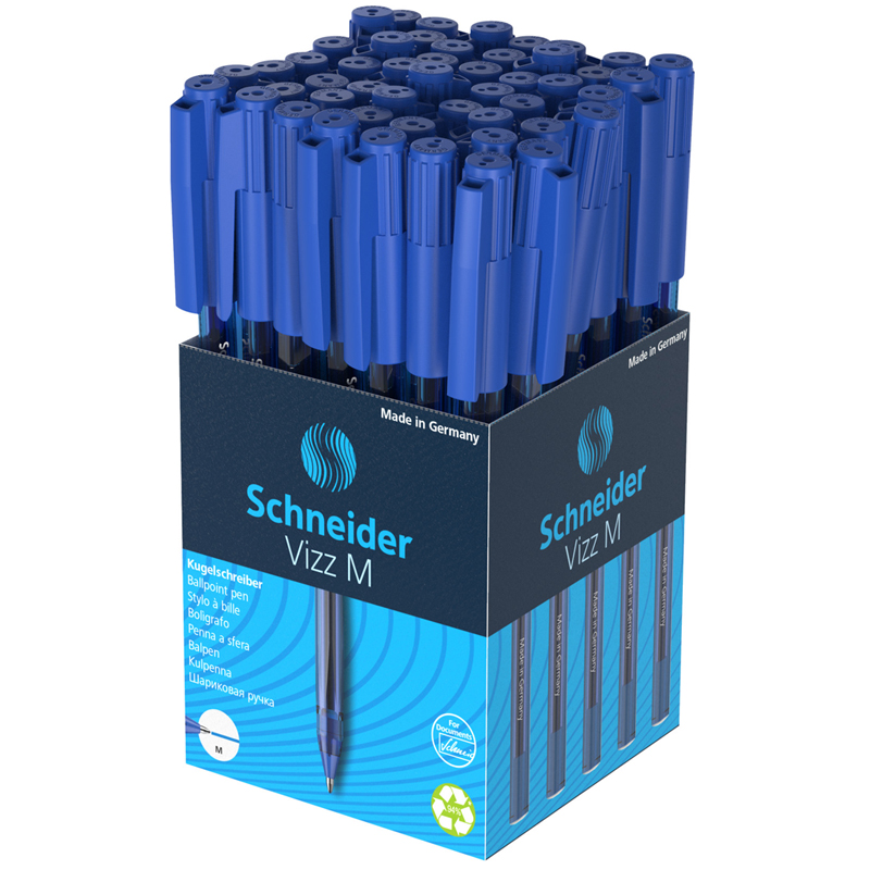 Ручка шариковая Schneider Vizz M (0.5мм, синий цвет чернил) 50шт. (102203)