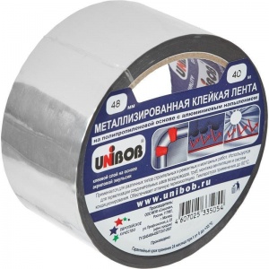 Клейкая лента (скотч) металлизированная Unibob (48мм x 40м) 1шт. (4607025335054)