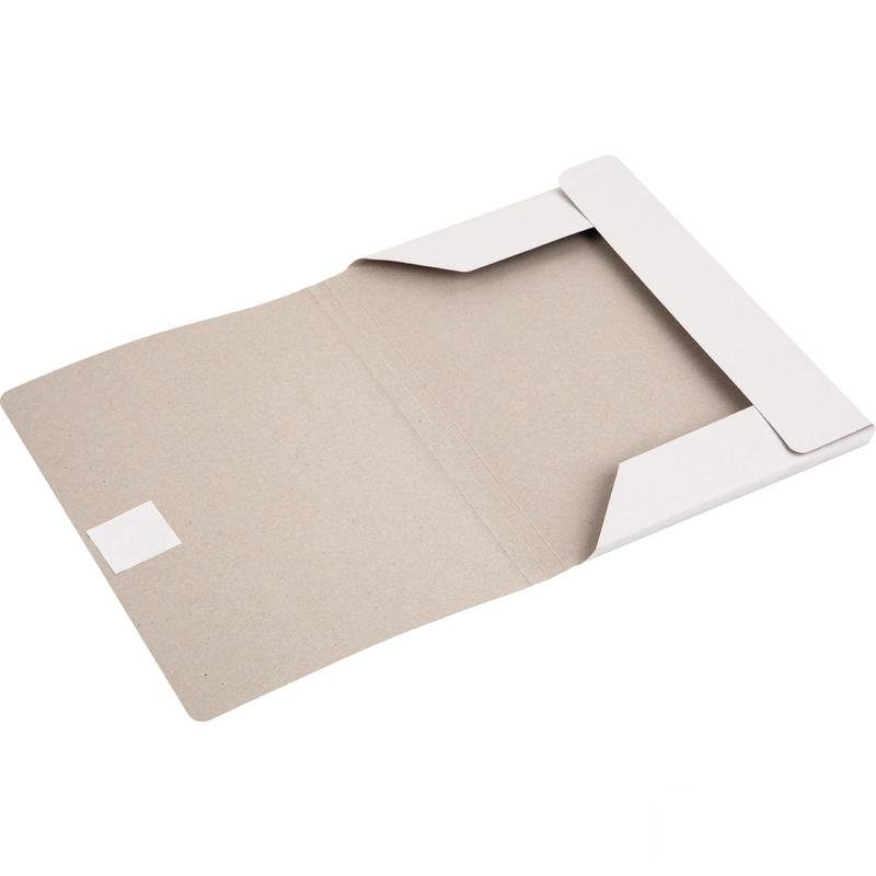 Папка с завязками картонная (А4, 280 г/м2, на 200л., картон мелованный) белая, 1шт.