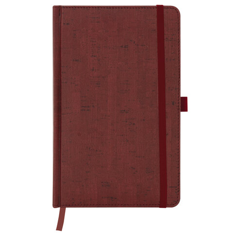 Ежедневник недатированный А5 Brauberg Wood (136 листов) обложка кожзам, резинка, бордовый, 2шт. (111675)