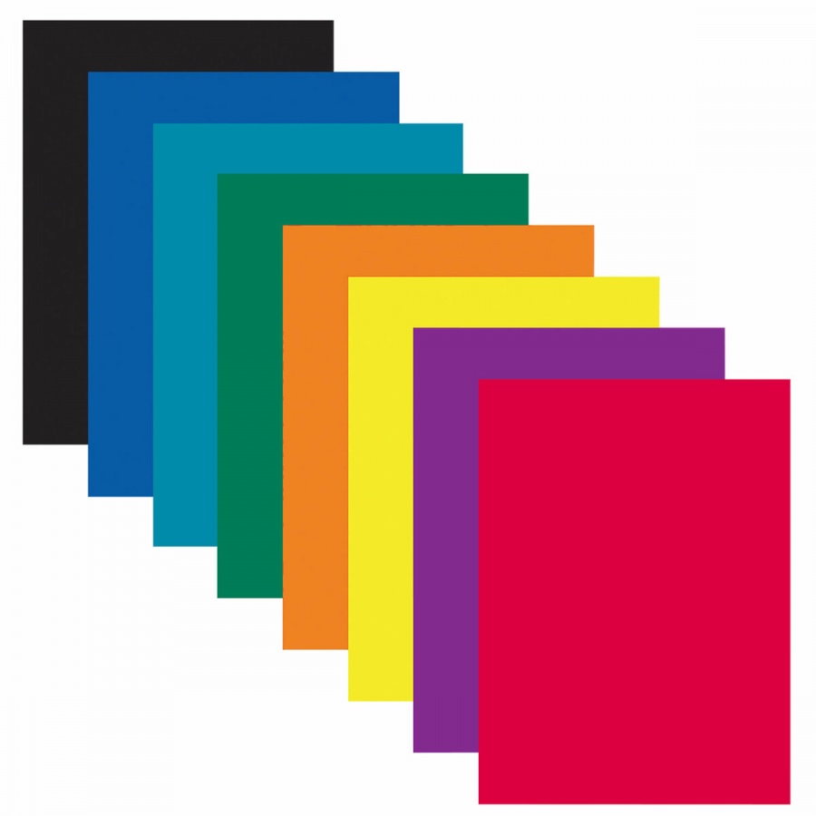 Картон цветной мелованный Brauberg Kids &quot;Зайчик&quot; (А4, 16 листов, 8 цветов, 200х283мм) в папке (115159)