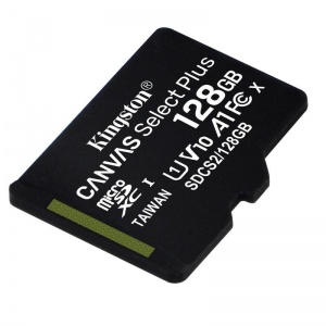 Карта памяти microSDXC Kingston Canvas Select Plus 128Gb, Class 10 UHS-I (SDCS2/128GBSP)
