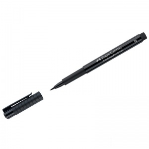 Ручка капиллярная Faber-Castell "Pitt Artist Pen Brush" (кисть, круглая) цвет 199 черная (167499)
