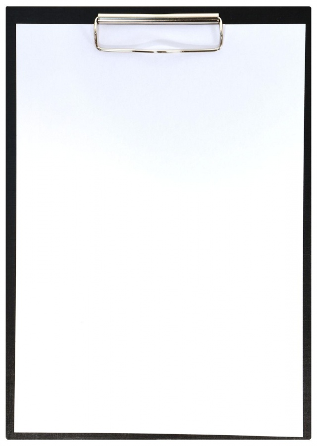 Папка-планшет LITE (А4, 225х315мм, картон с бумвиниловым покрытием, с зажимом), черный