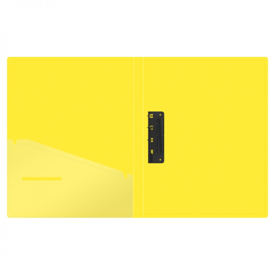 Папка с зажимом Berlingo Neon (А4, 17мм, 1000мкм, D-кольца), желтый неон (FSc_A4390)