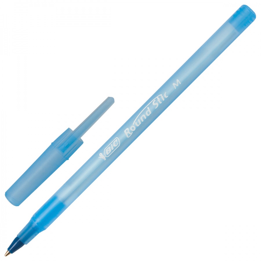 Набор шариковых ручек BIC Round Stic (0.5мм, синий цвет чернил) 8шт. (928497)