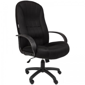 Кресло руководителя Русские кресла 185, ткань TW черная, пластик черный (НФ-00000675)