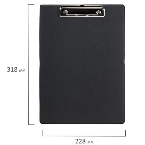 Доска-планшет Staff (А4, до 90 листов, картон/пвх, с зажимом) черный, 6шт. (229554)