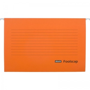 Подвесная папка Foolscap Attache Foolscap (до 200 листов, картон) оранжевая, 5шт.