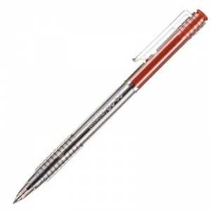 Ручка шариковая автоматическая Attache Bo-bo (0.5мм, красный цвет чернил, корпус прозрачный) 1шт.