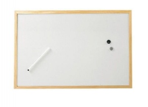 Доска магнитно-маркерная Hebel Maul 2536002 (90x60см, деревянная рама, пластик)