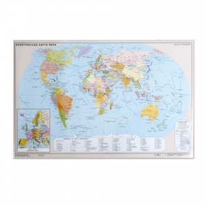 Коврик настольный ДПС, 38x59см, с картой мира (2129.М)