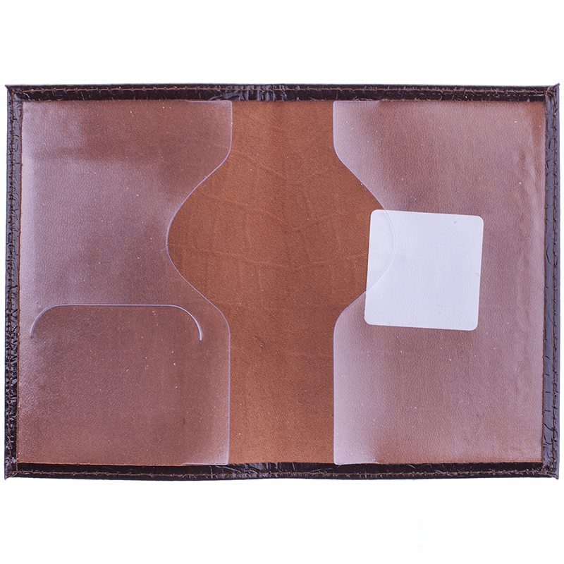 Обложка для паспорта OfficeSpace, натуральная кожа тип 2, темно-коричневый (KPs_1649 / 176876), 5шт.