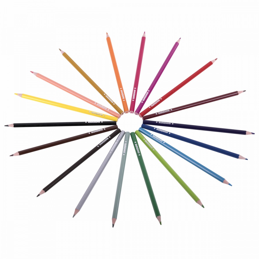 Карандаши цветные 18 цветов Юнландия &quot;Домики&quot; (L=176мм, пластик, мягкий грифель, d=3мм) (181837)