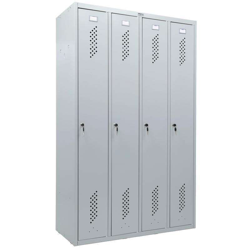 Шкаф для одежды металлический Практик Стандарт LS-41, 4 отделения