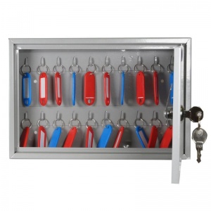 Шкаф для ключей металлический на 20 ключей Cobalt К-20, серый