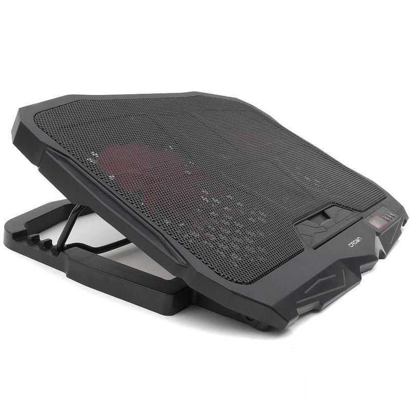 Подставка для ноутбука Crown CMLS-01 RED, 4 вентилятора, черная