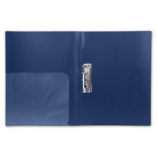Папка с зажимом inФОРМАТ №2 (А4, до 170л., пластик) синяя