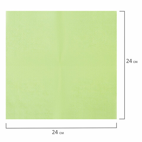 Салфетки бумажные 24x24см, 1-слойные Лайма, зеленые (пастель), 100шт., 15 уп. (111791)