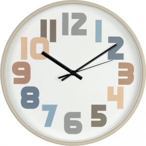 Часы настенные аналоговые Troyka 77776738, круглые, 30х30х5см
