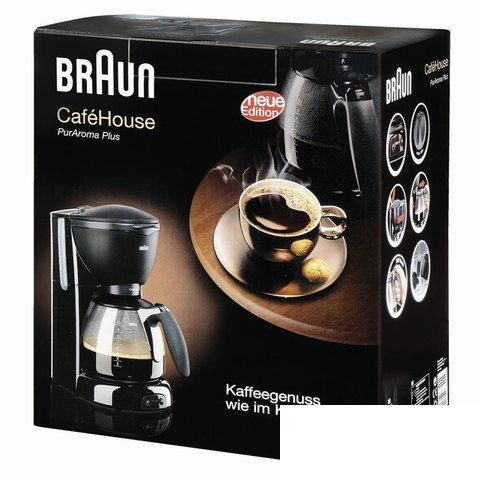Кофеварка капельная Braun KF560/1, автоотключение, черный