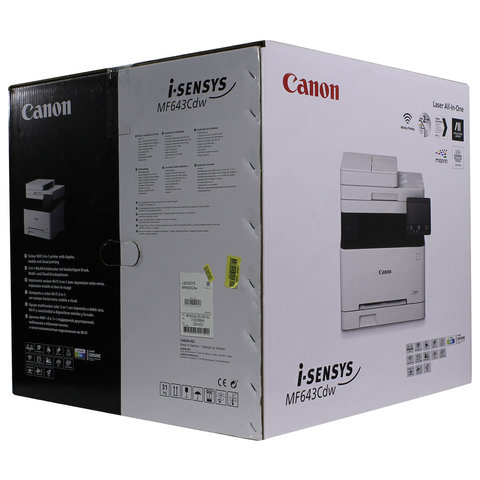 МФУ цветное Canon i-SENSYS MF643Cdw, белый, USB/LAN/Wi-Fi (3102C008)