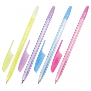 Ручка шариковая Brauberg X-333 Pastel (0.35мм, синий цвет чернил, корпус тонированный) 1шт. (BP155)