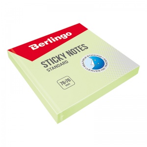 Стикеры (самоклеящийся блок) Berlingo Стандарт, 76x76мм, 100л, зеленый, 100 листов (HN7676SG)