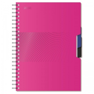 Бизнес-тетрадь А4 Attache Digital, 140 листов, клетка, на спирали, розовая (225x300мм), 8шт.