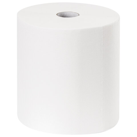 Полотенца бумажные для держателя 2-слойные Лайма H1 Premium, рулонные, белые, 6 рул/уп