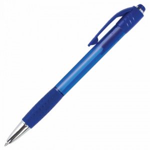 Ручка шариковая автоматическая Brauberg Super (0.35мм, синий цвет чернил, корпус синий) 24шт. (143374)