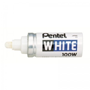 Маркер промышленный Pentel White 100W (6,5мм, белый) алюминий, 1шт. (X100W)