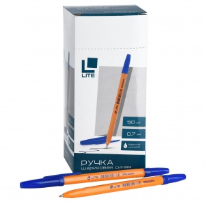 Ручка шариковая LITE 51OR (0.7мм, синий цвет чернил, оранжевый корпус) 50шт. (BPRL02-B/Or)