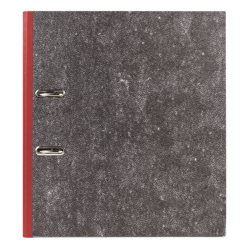 Папка с арочным механизмом Brauberg Стандарт (80мм, А4, картон &quot;под мрамор&quot;) красная (220988), 20шт.