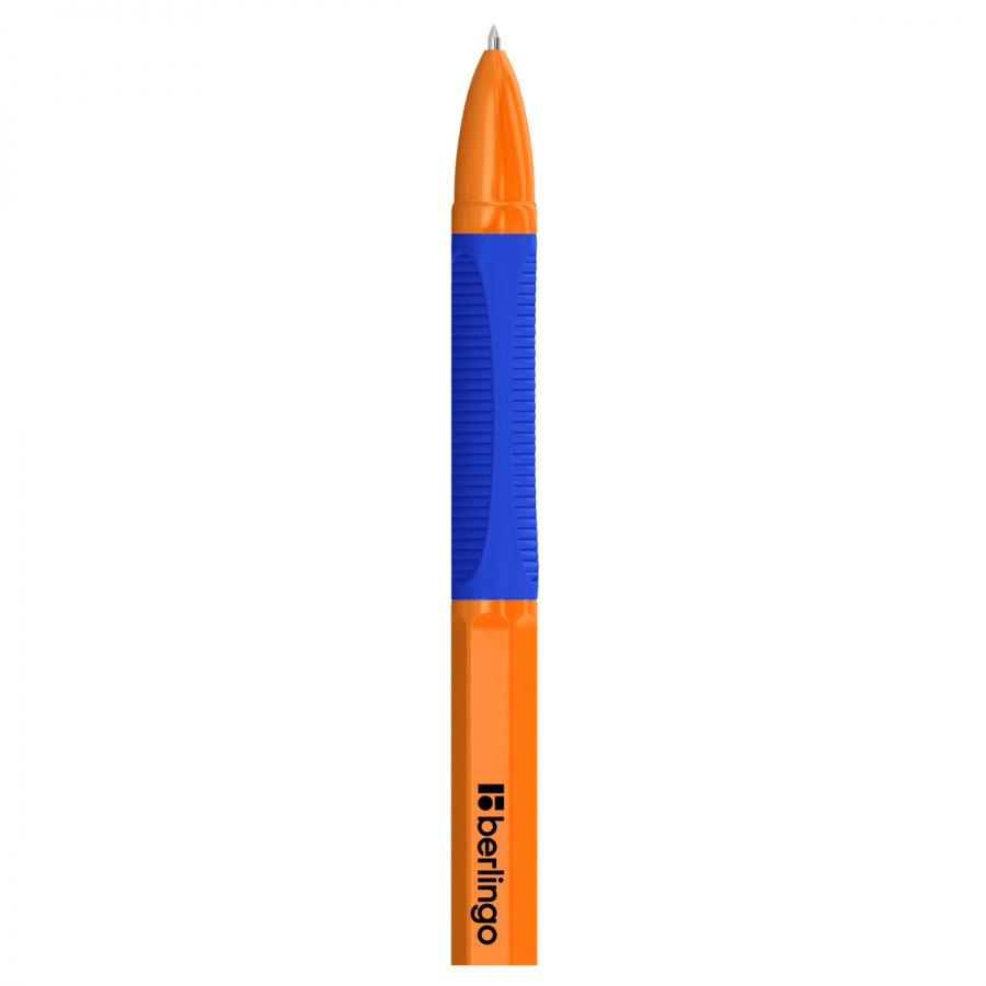 Ручка шариковая Berlingo Tribase grip orange (0.7мм, синий цвет чернил) 50шт. (CBp_70960)